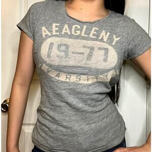 Vintage American Eagle Gray T-Shirt - Size Small